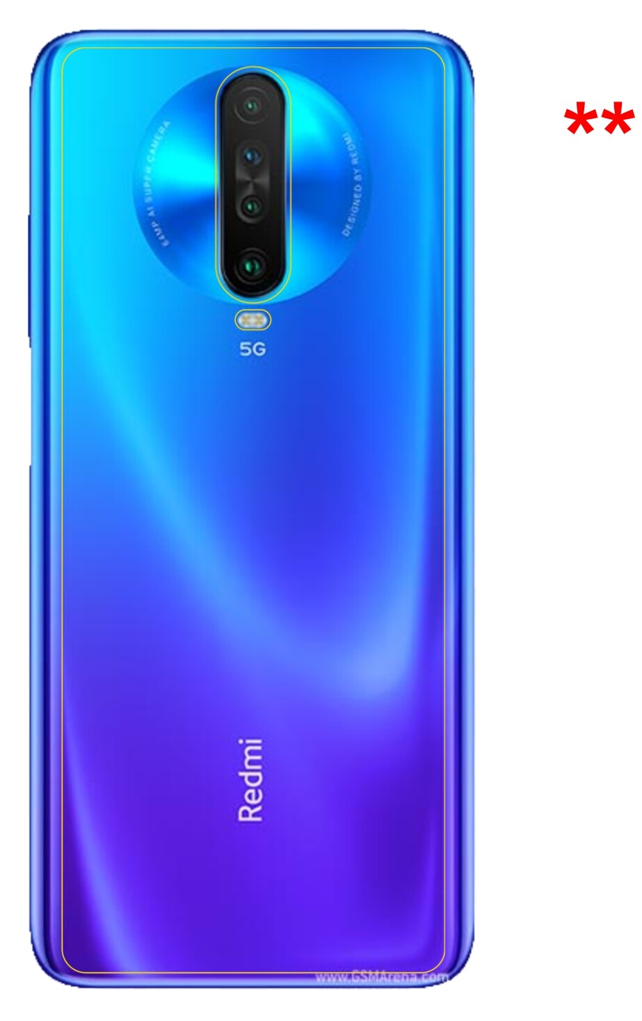 Dünne und klare Folie passend zugeschnitten für Xiaomi Redmi K30 5G Racing Rückseite