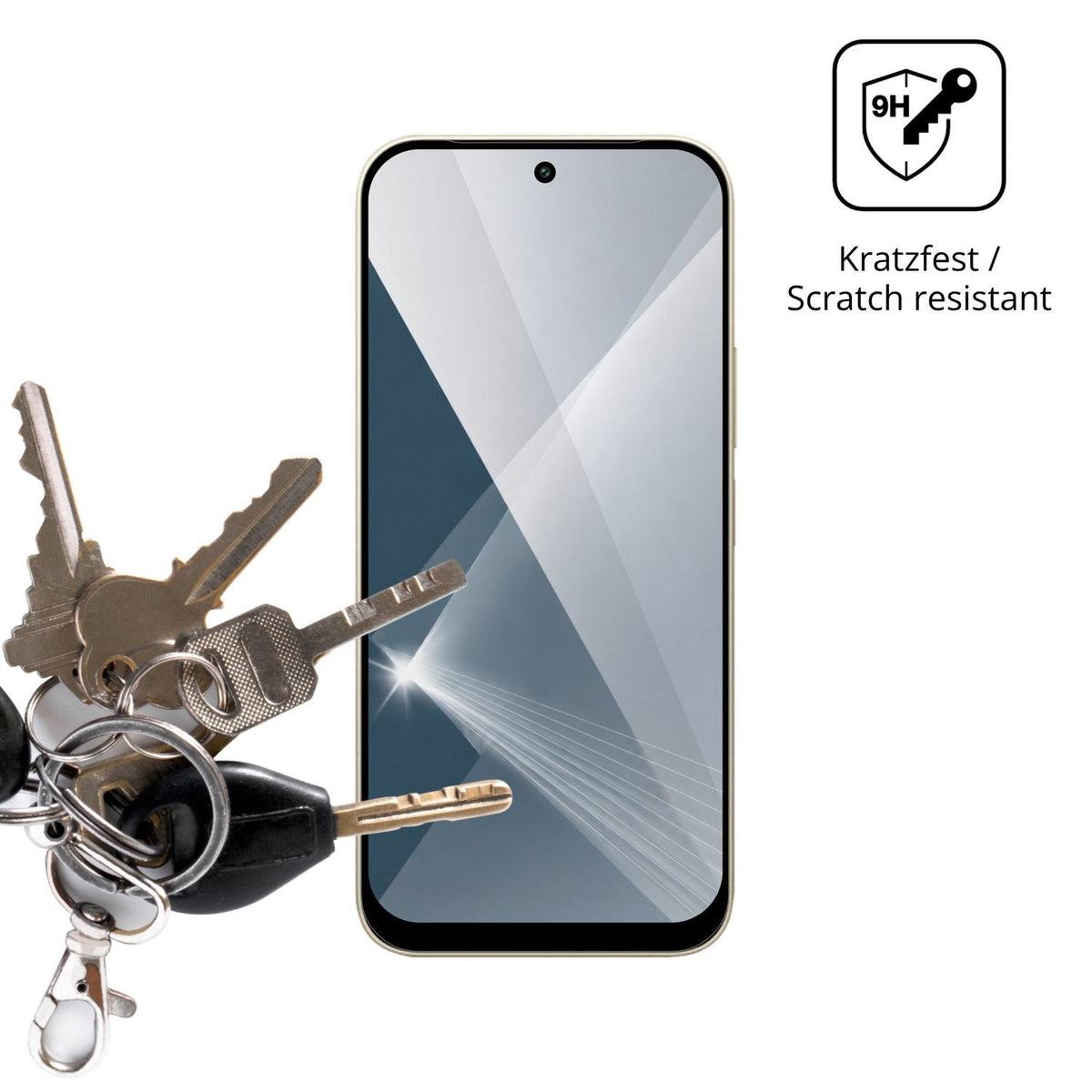 dipos Displayschutz für Xiaomi Redmi M100, transparente Oberfläche, perfekte Passform auch für die Rundungen