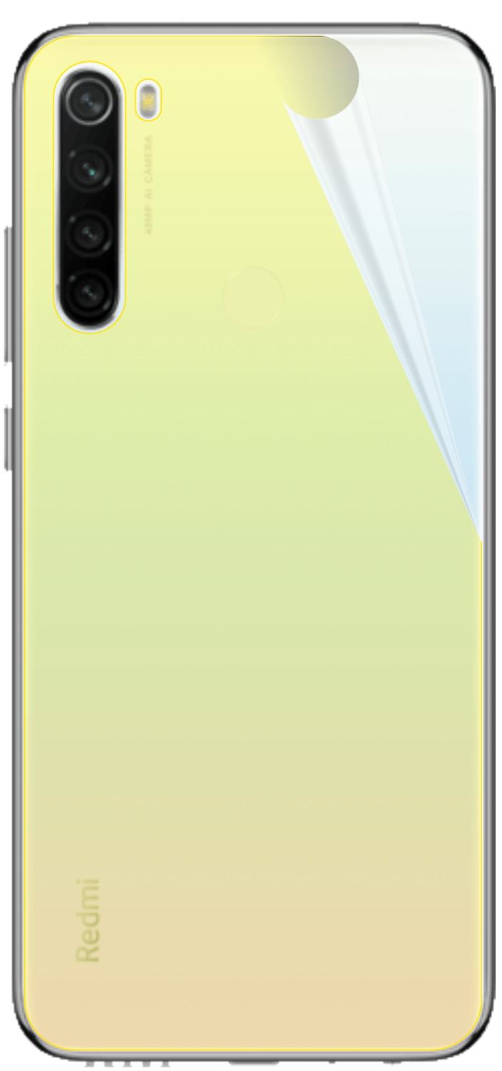 dipos Displayschutz für Xiaomi Redmi Note 8T Rückseite, transparente Oberfläche, geringe Dicke und perfekte Passform