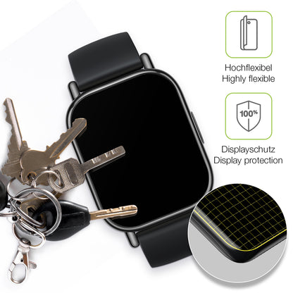 dipos Displayschutz für Xiaomi Redmi Watch 5, transparente Oberfläche, perfekte Passform auch für die Rundungen