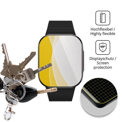 2x 3D Full Cover Schutzfolie für Xiaomi Redmi Watch 6 Lite