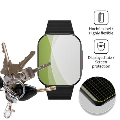 2x Full Cover Schutzfolie matt für Xiaomi Redmi Watch 6 Lite