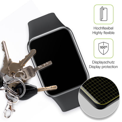 dipos Displayschutz für Xiaomi Smart Band 9 Pro, transparente Oberfläche, perfekte Passform auch für die Rundungen