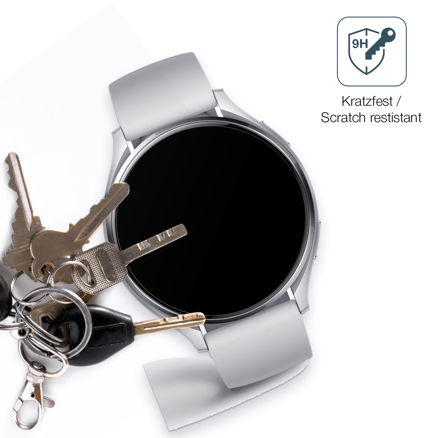 dipos Displayschutz für Xiaomi Watch 2, mattierte Oberfläche, robuste Festigkeit und perfekte Passform