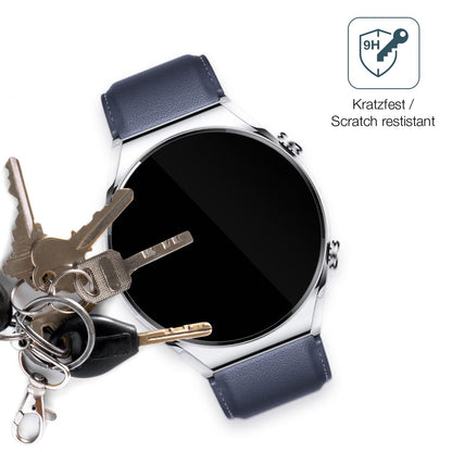 dipos Displayschutz für Xiaomi Watch S1, transparente Oberfläche, perfekte Passform auch für die Rundungen