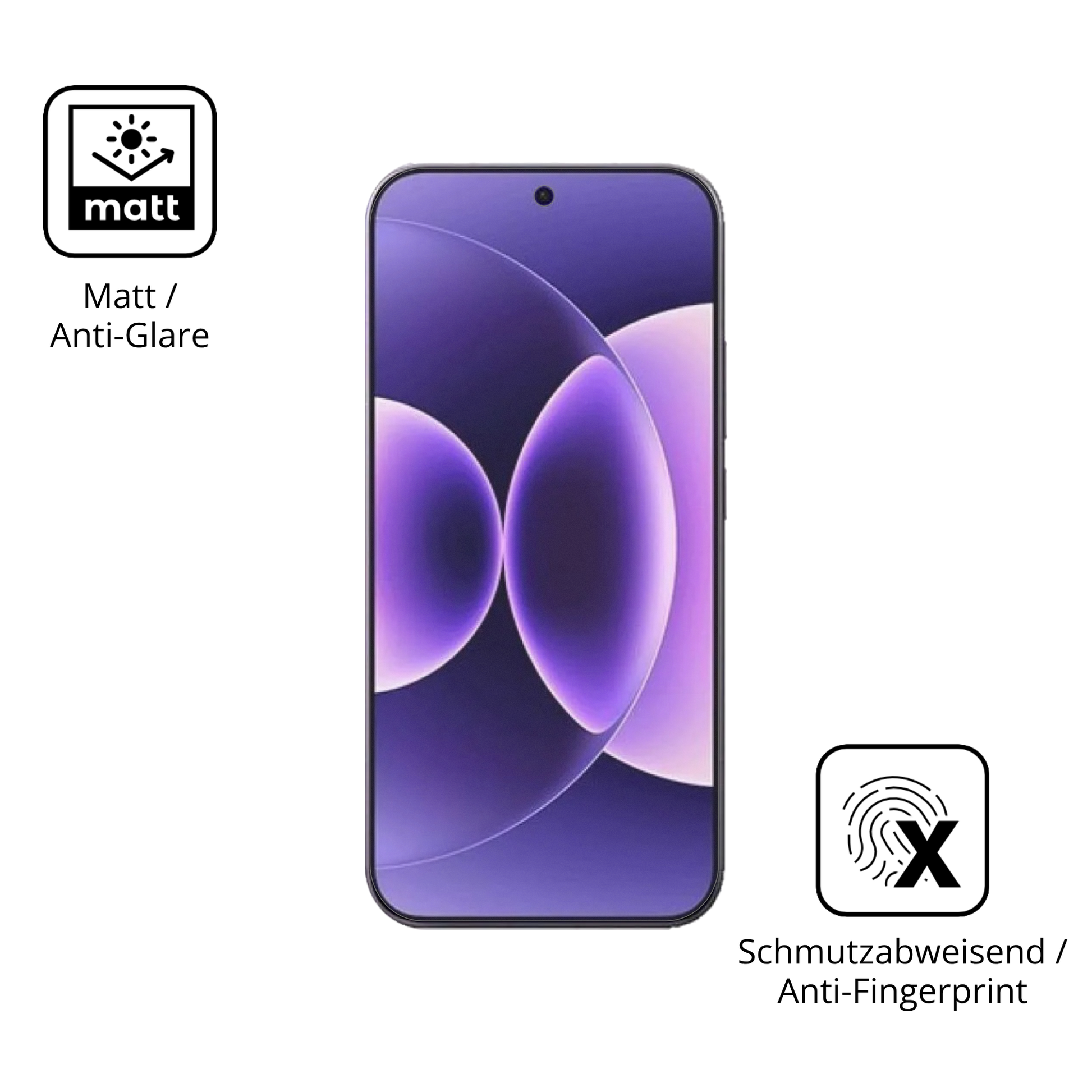 Dünne und entspiegelnde Folie passend zugeschnitten für Xiaomi 17 Ultra