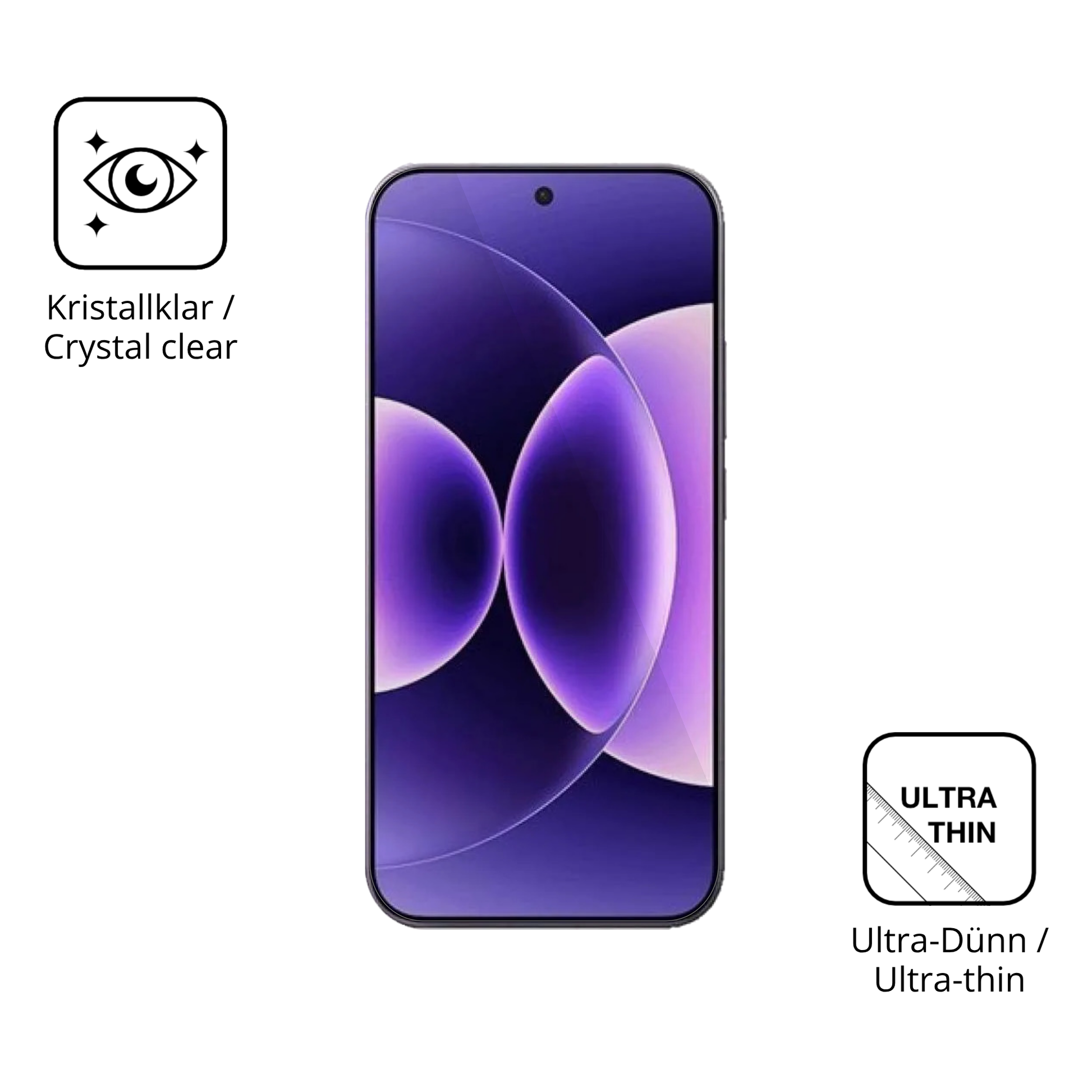 Dünne und klare Folie passend zugeschnitten für Xiaomi 17 Ultra