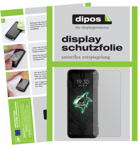 Matte Displayschutzfolie von dipos passend für Xiaomi Black Shark 3 5G, präziser Zuschnitt und blasenfrei montiert
