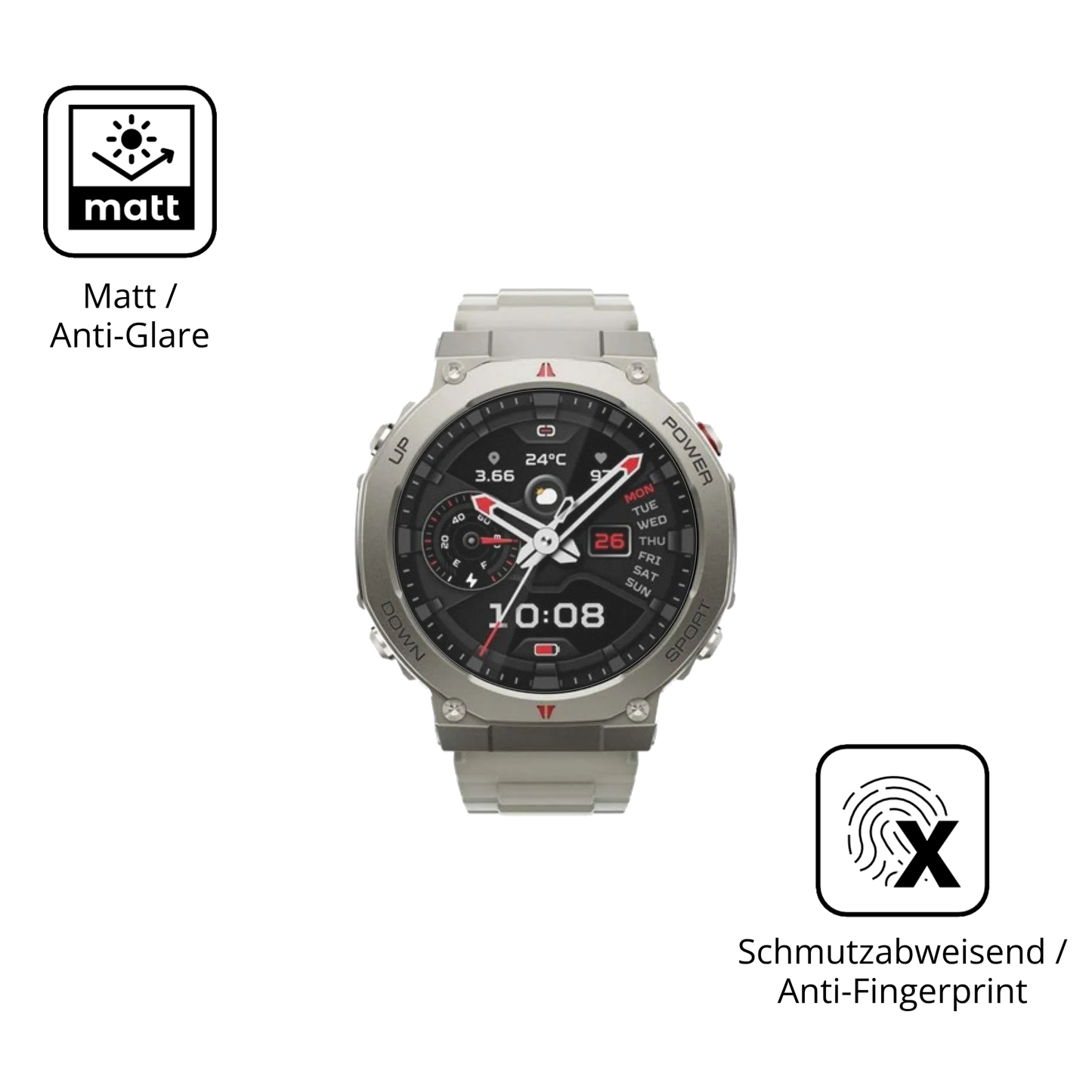 Dünne und entspiegelnde Folie passend zugeschnitten für Xiaomi Black Shark GS3 Ultra