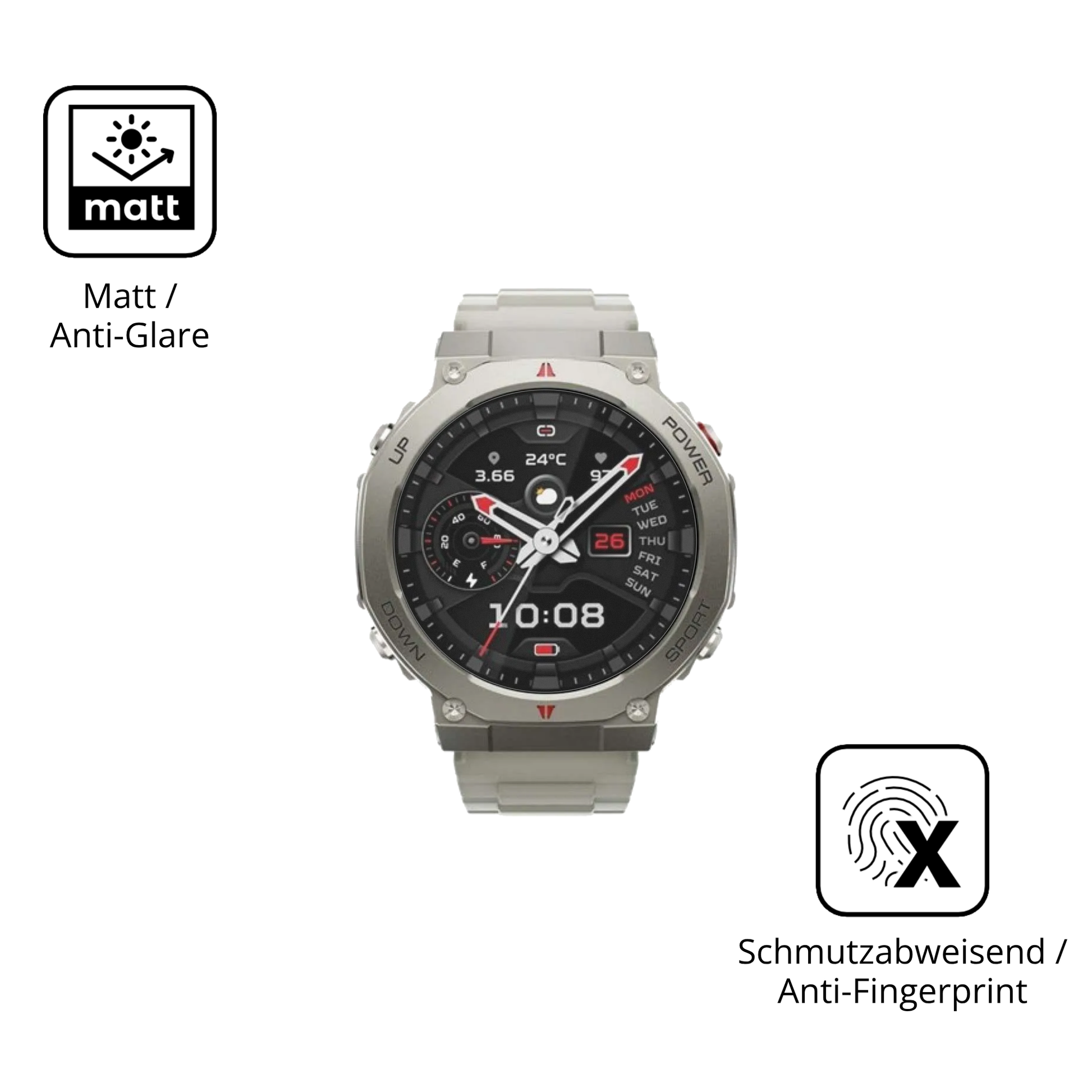 Dünne und entspiegelnde Folie passend zugeschnitten für Xiaomi Black Shark GS3 Ultra