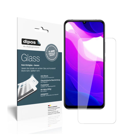 Klare Displayschutzfolie von dipos passend für Xiaomi Mi 10 Lite 5G, 9H kratzfest und blasenfrei montiert