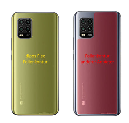 3x 3D Full Cover Schutzfolie für Xiaomi Mi 10 Lite 5G Rückseite