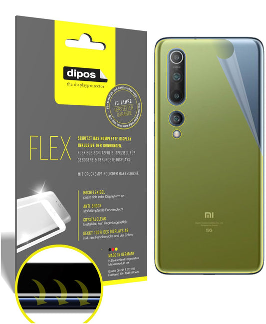 3x 3D Full Cover Schutzfolie für Xiaomi Mi 10 Pro Rückseite