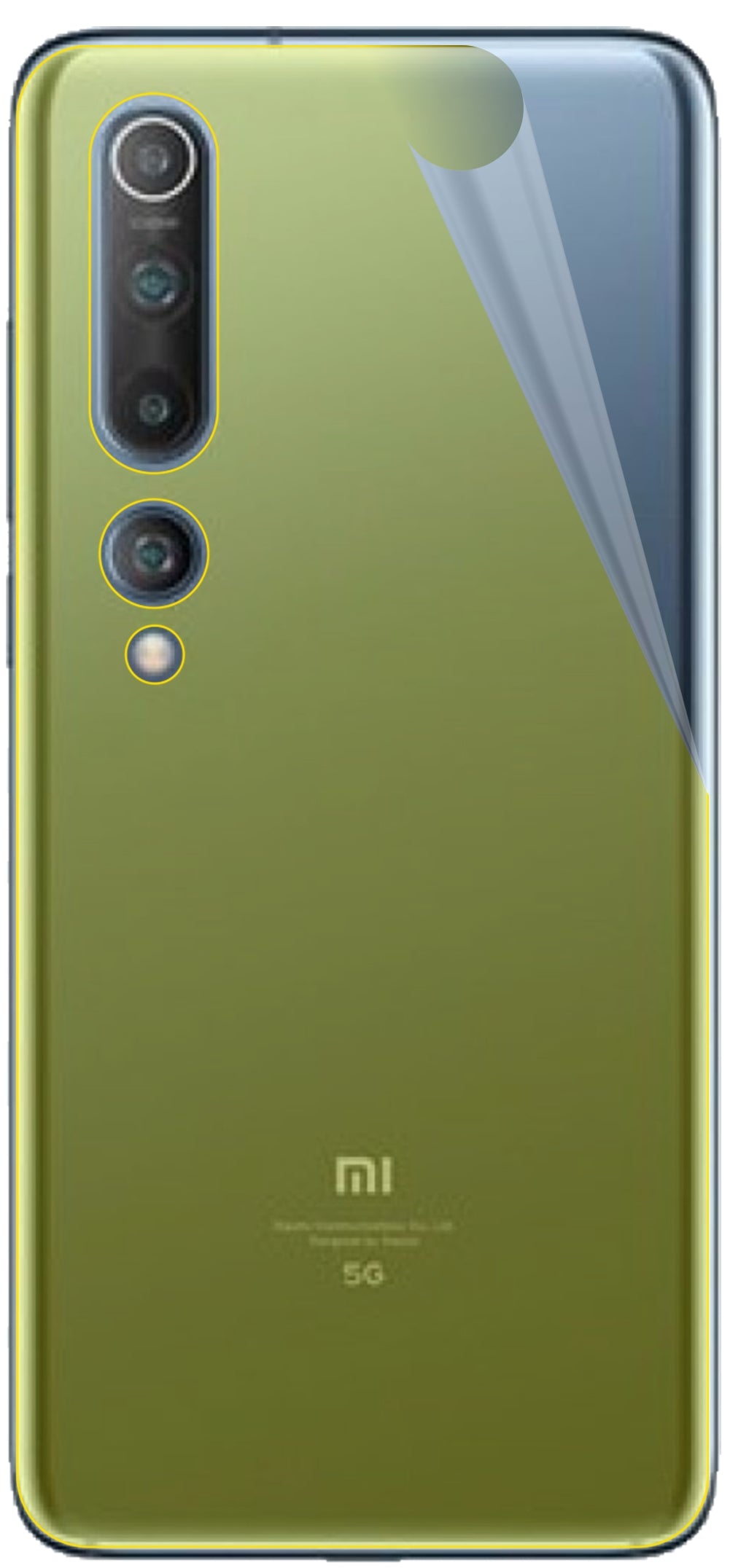 3x 3D Full Cover Schutzfolie für Xiaomi Mi 10 Pro Rückseite