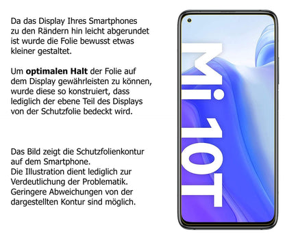 6x Schutzfolie klar für Xiaomi Mi 10T Display-Schutzfolie