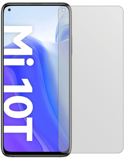 XiaomiMi 10T Pro mit aufgebrachter dipos Displayschutzfolie, die lästige Fingerabdrücke minimiert