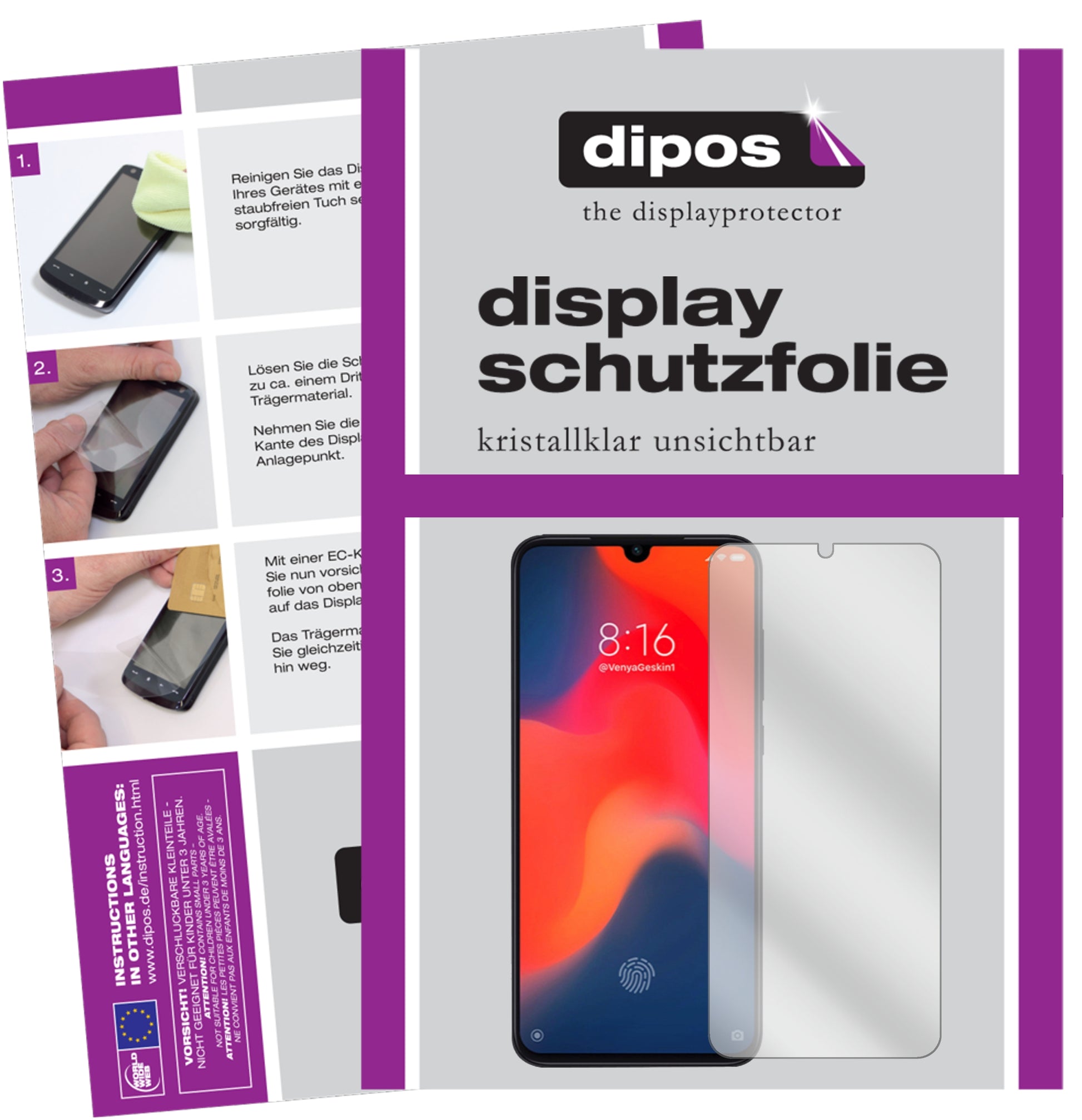 Kristallklare, dünne Schutzfolie: Kratzfest & passgenau für Xiaomi-Mi 9