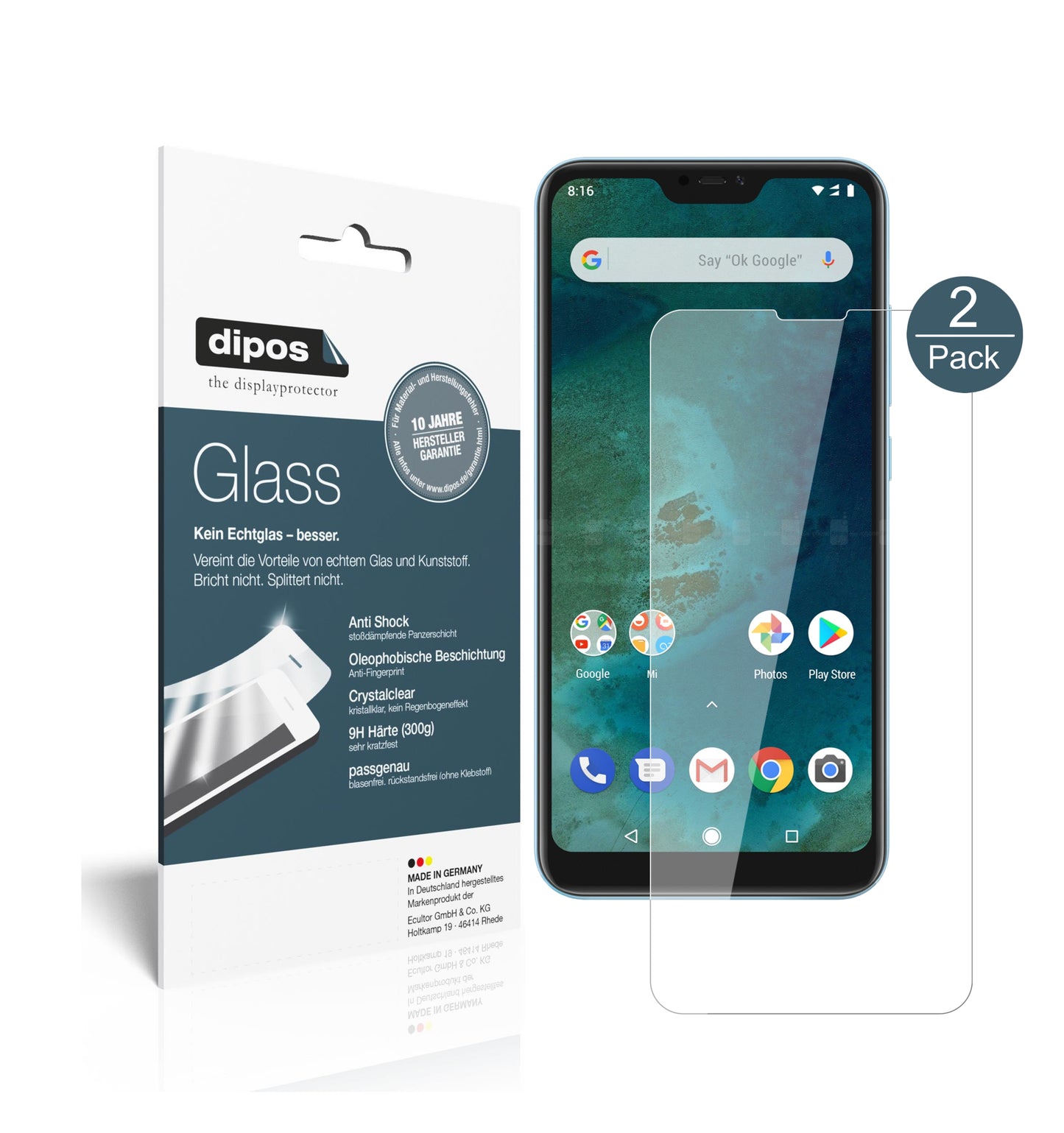 Perfekte Passform und ultimative Qualität: Unser 9H Panzerglas bietet Schutz für Xiaomi-Mi A2 Lite