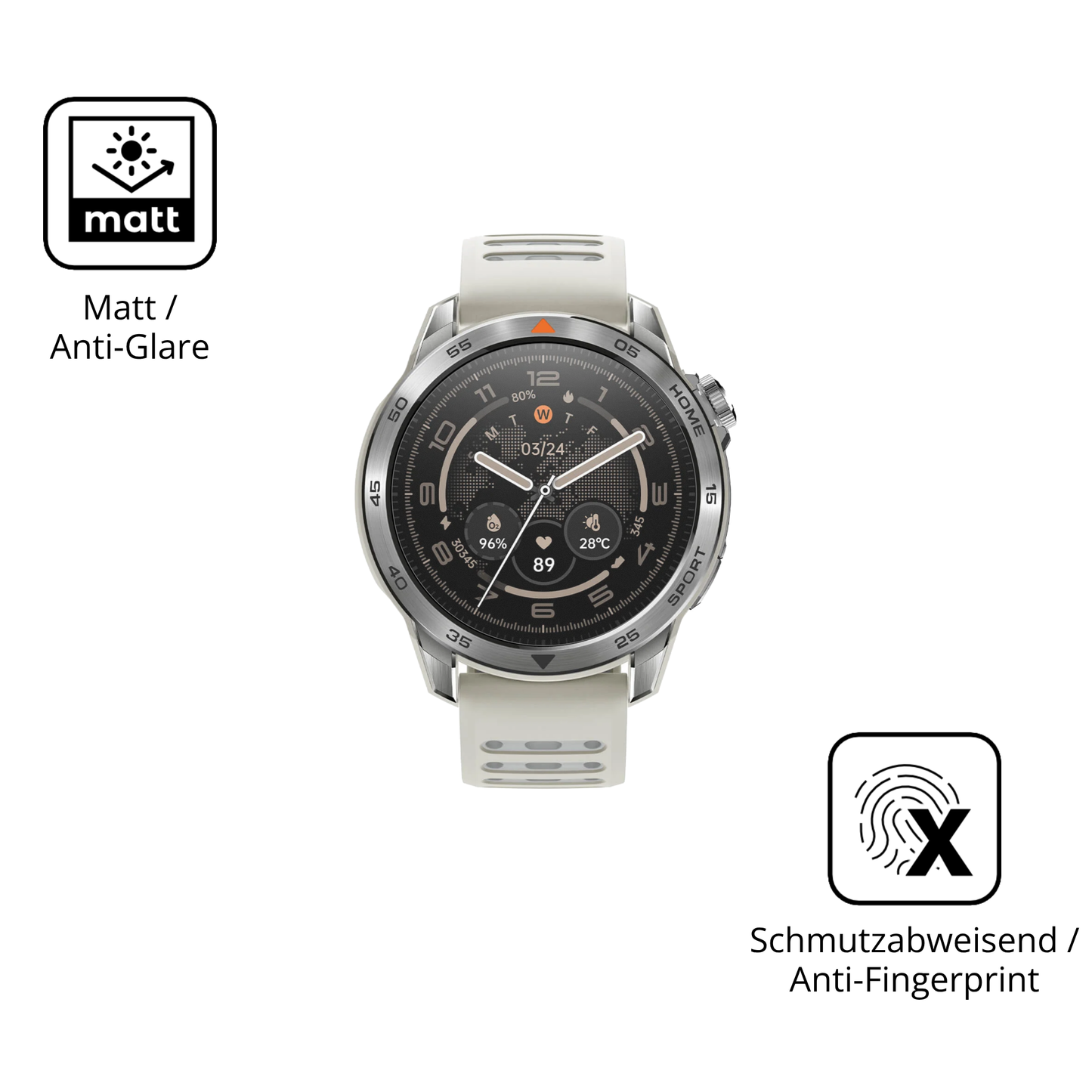 9H Hartbeschichtete, flexible Folie passend zugeschnitten für Xiaomi Mibro GS Pro 2
