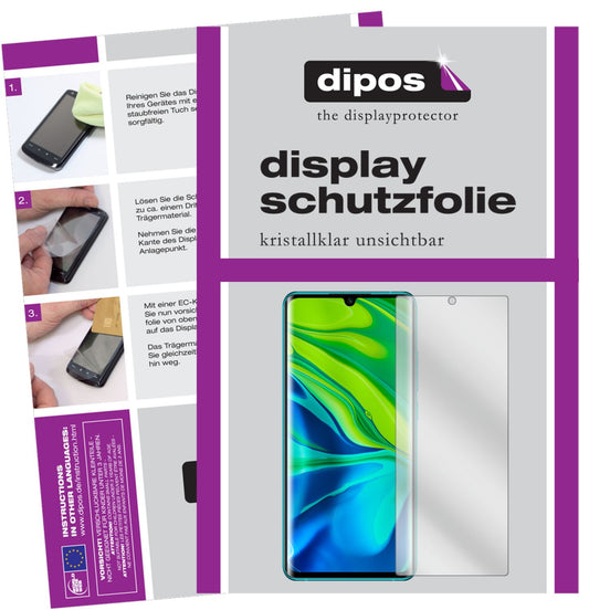 2x Schutzfolie klar für Xiaomi Mi Note 10 Pro Display-Schutzfolie