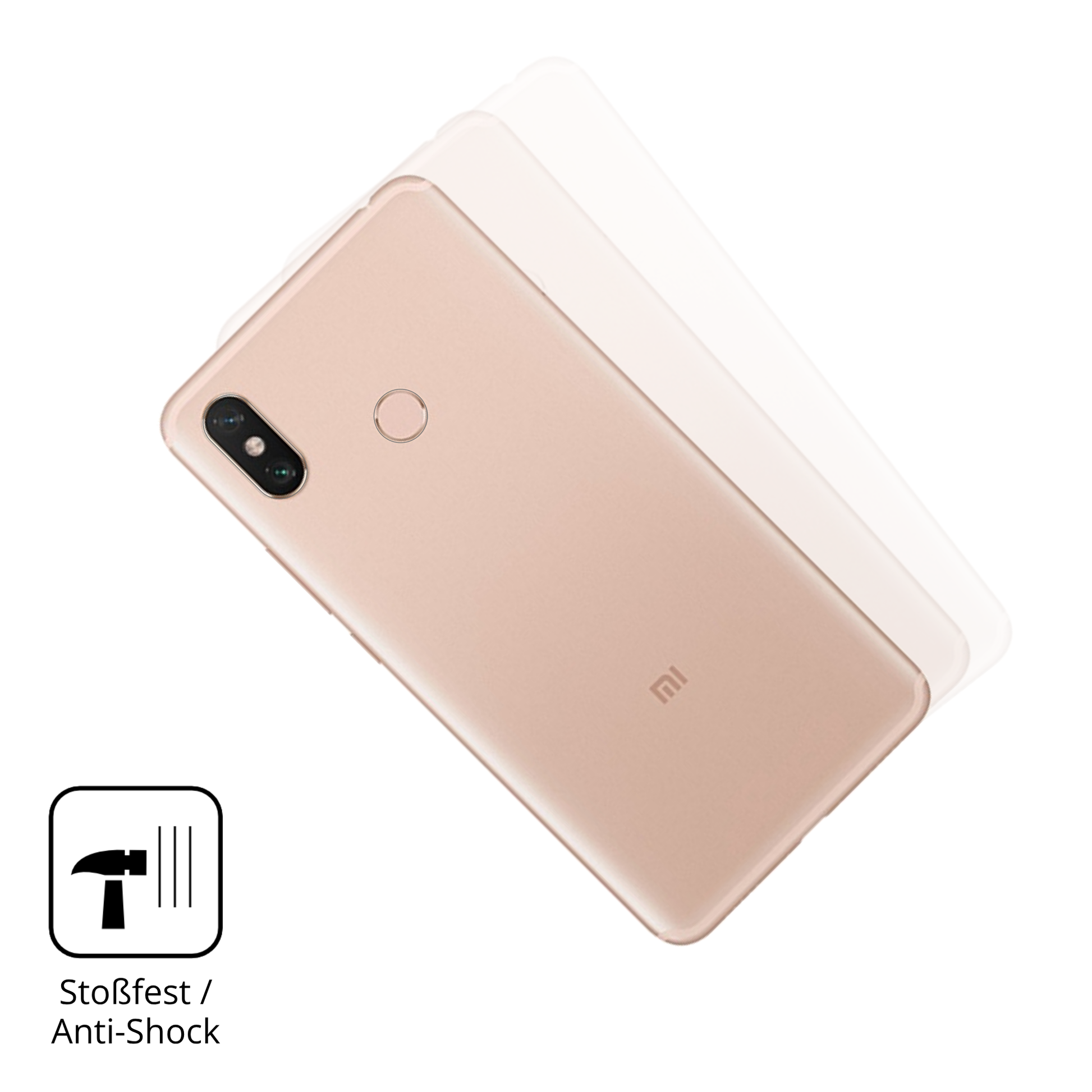 Schutz gegen Kratzer auf dem xiaomimi max 3 rückseite Glas durch Schlüssel, Stöße gegen die Tischkante oder Stürze