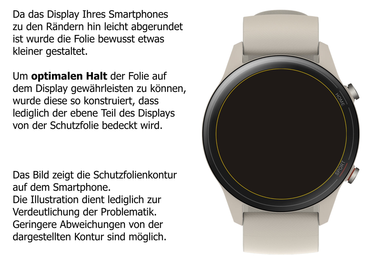 2x 9H Schutzfolie für Xiaomi Mi Watch Panzerfolie