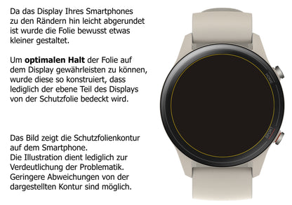 2x 9H Schutzfolie für Xiaomi Mi Watch Panzerfolie