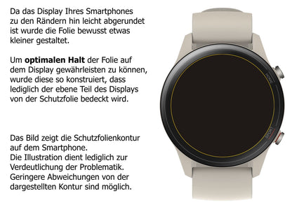 Blickschutzfolie für Xiaomi Mi Watch matt Schutzfolie Privacy