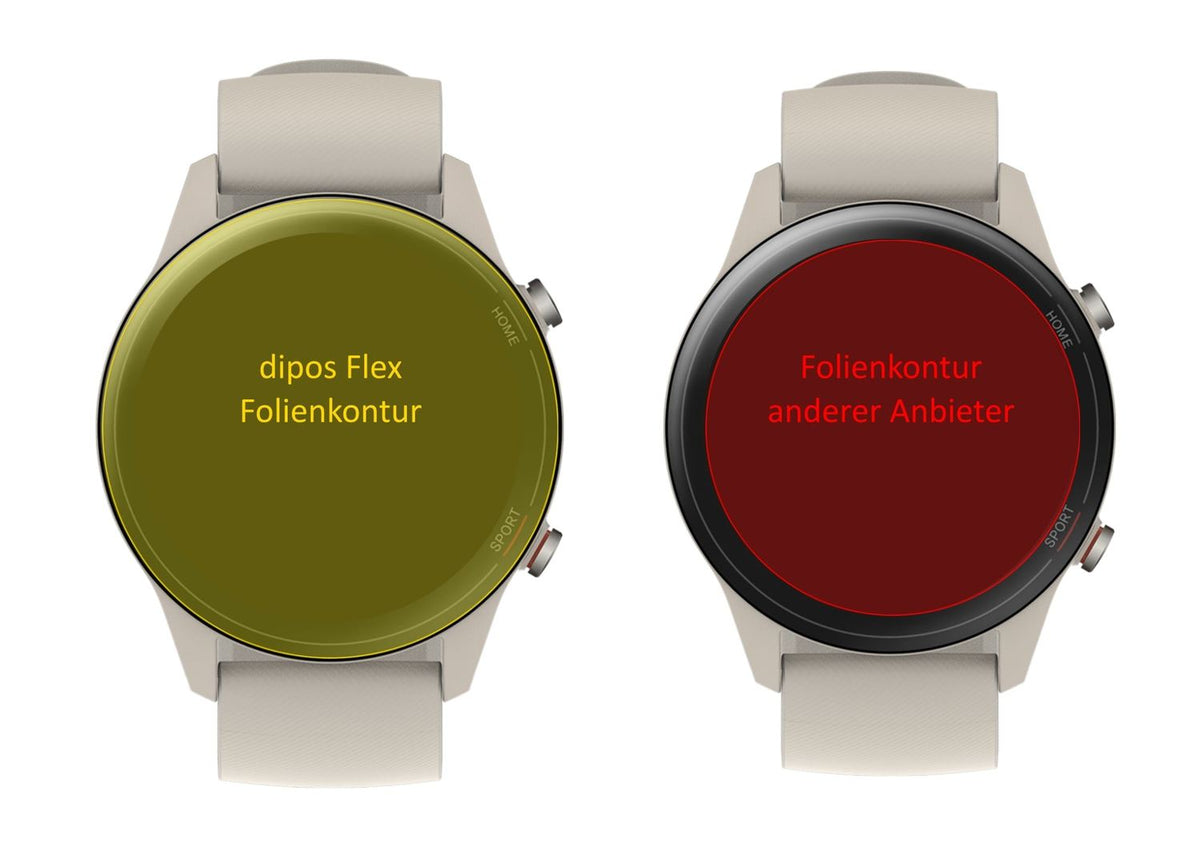 3x 3D Full Cover Schutzfolie für Xiaomi Mi Watch