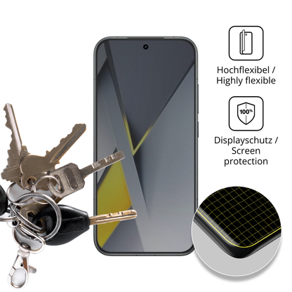 dipos Displayschutz für Xiaomi Poco F8 Ultra, mit Blickschutzfilter und perfekter Passform auch für die Rundungen