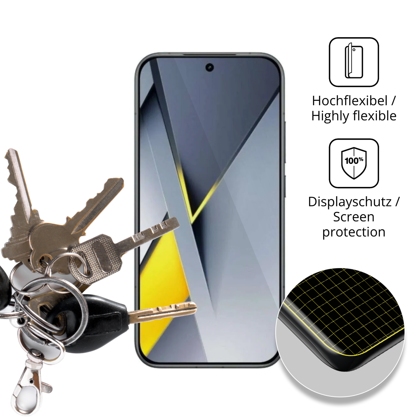 dipos Displayschutz für Xiaomi Poco F8 Ultra, transparente Oberfläche, geringe Dicke und perfekte Passform