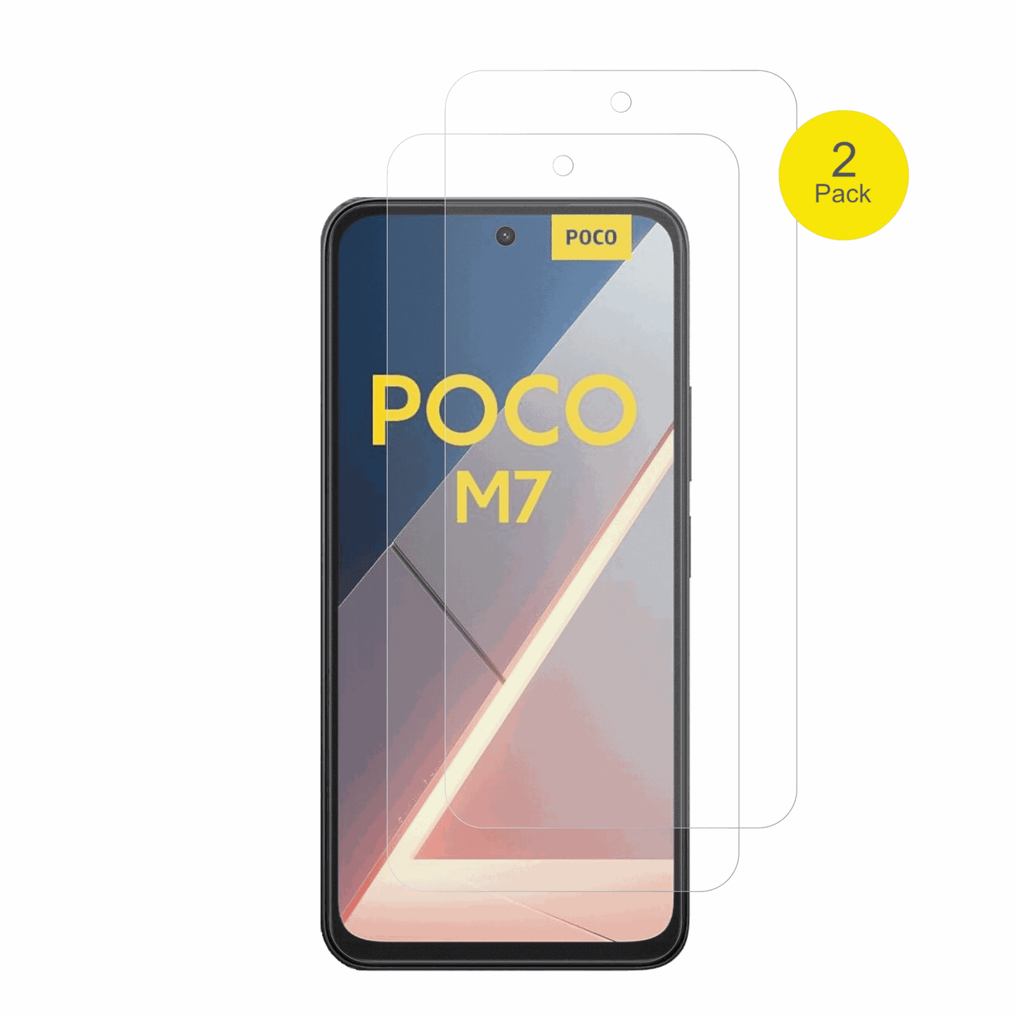 xiaomipoco m7 mit aufgebrachter dipos Flex Schutzfolie, glasklare Darstellung ohne Einschränkungen