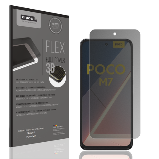 Blickschutzfolie von dipos passend für xiaomipoco m7, 100% Displayabdeckung und blasenfreie Montage