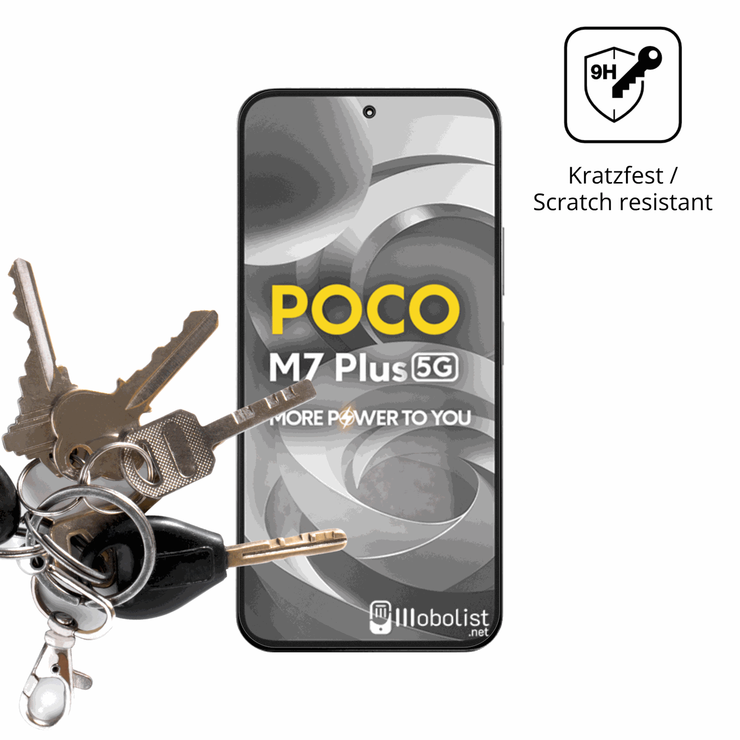 dipos Displayschutz für Xiaomi Poco M7 Plus 5G, mattierte Oberfläche, robuste Festigkeit und perfekte Passform