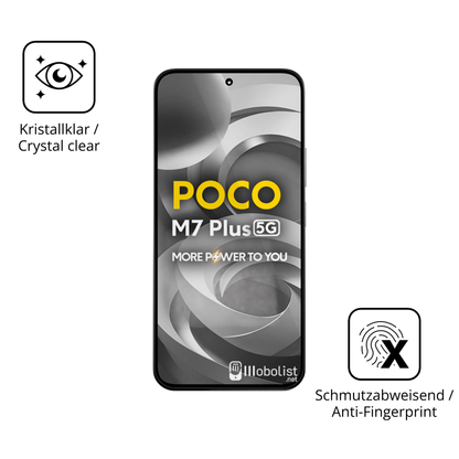 Flexible TPU-Folie passend zugeschnitten für Xiaomi Poco M7 Plus 5G, vollständige Abdeckung