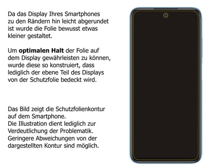2x Schutzfolie klar für Xiaomi Redmi 10 Display-Schutzfolie
