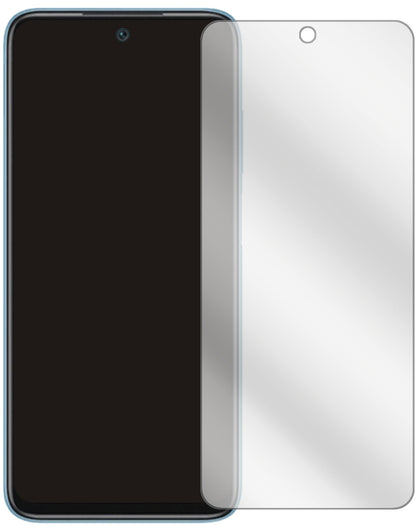 XiaomiRedmi 10 mit aufgebrachter dipos Displayschutzfolie, glasklare Darstellung ohne Einschränkungen