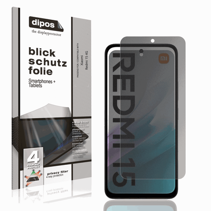 Blickschutzfolie für Xiaomi Redmi 15 4G matt Schutzfolie Privacy