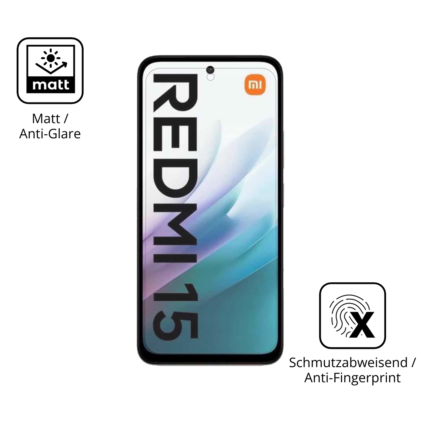 2x 9H Schutzfolie matt für Xiaomi Redmi 15 4G Panzerfolie
