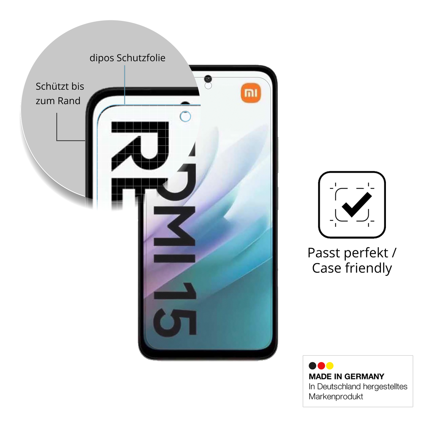 2x 9H Schutzfolie matt für Xiaomi Redmi 15 4G Panzerfolie