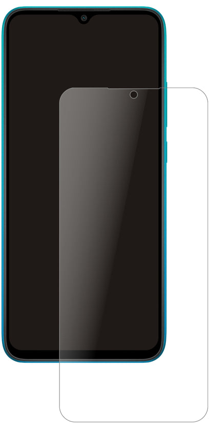 XiaomiRedmi 9A Sport mit aufgebrachter dipos Panzerfolie, die lästige Fingerabdrücke minimiert