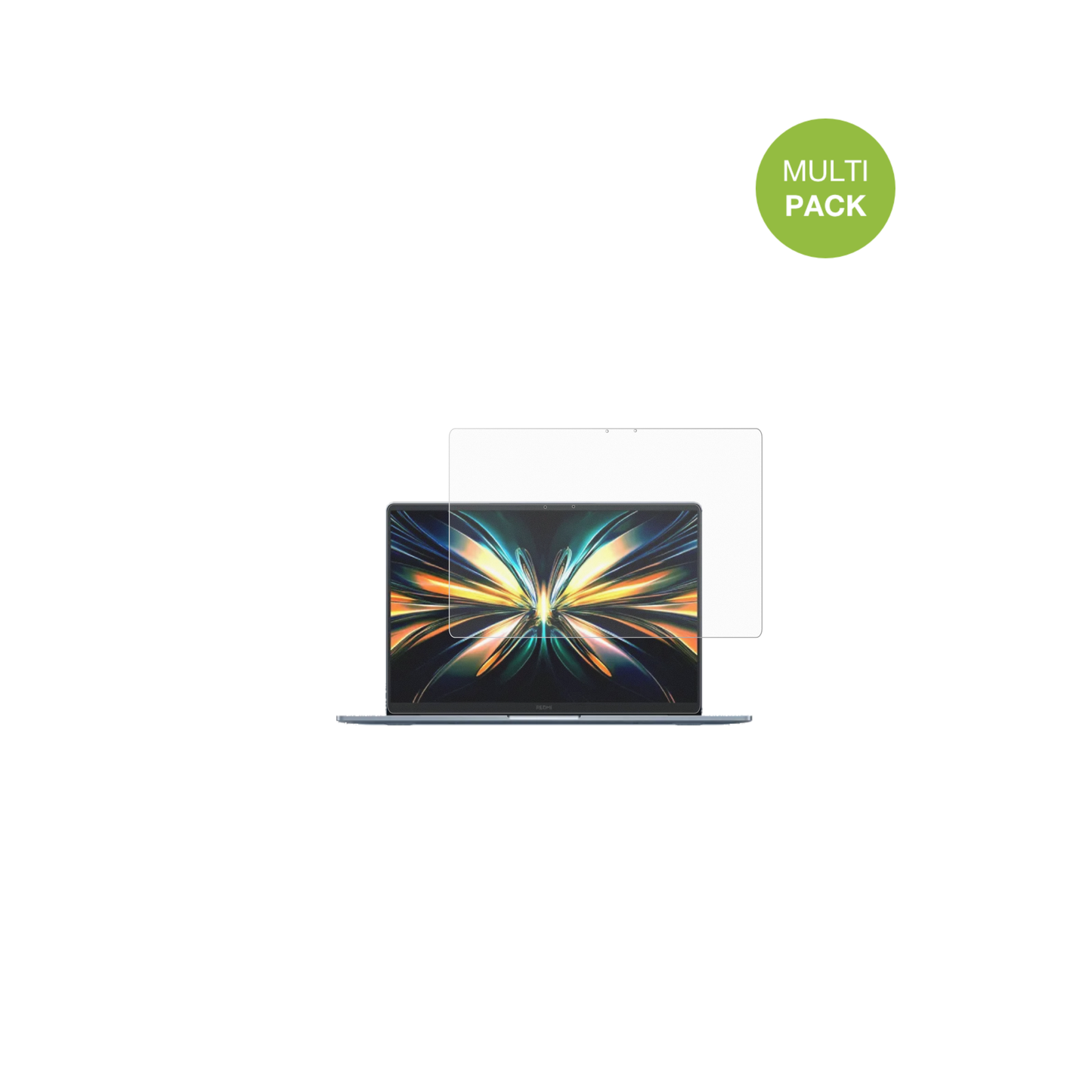 XiaomiRedmiBook Pro 14 2025 mit aufgebrachter dipos Displayschutzfolie, die lästige Fingerabdrücke minimiert