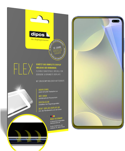 Klare Displayschutzfolie von dipos passend für Xiaomi Redmi K30 5G Racing, 100% Displayabdeckung und blasenfreie Montage