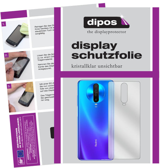 5x Schutzfolie klar für Xiaomi Redmi K30 5G Rückseite Display-Schutzfolie
