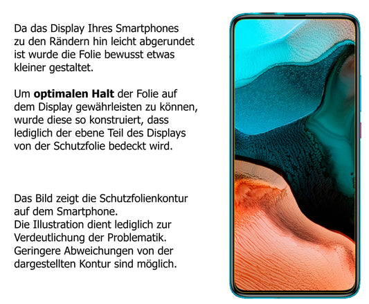 Dünne und klare Folie passend zugeschnitten für Xiaomi Redmi K30 Ultra