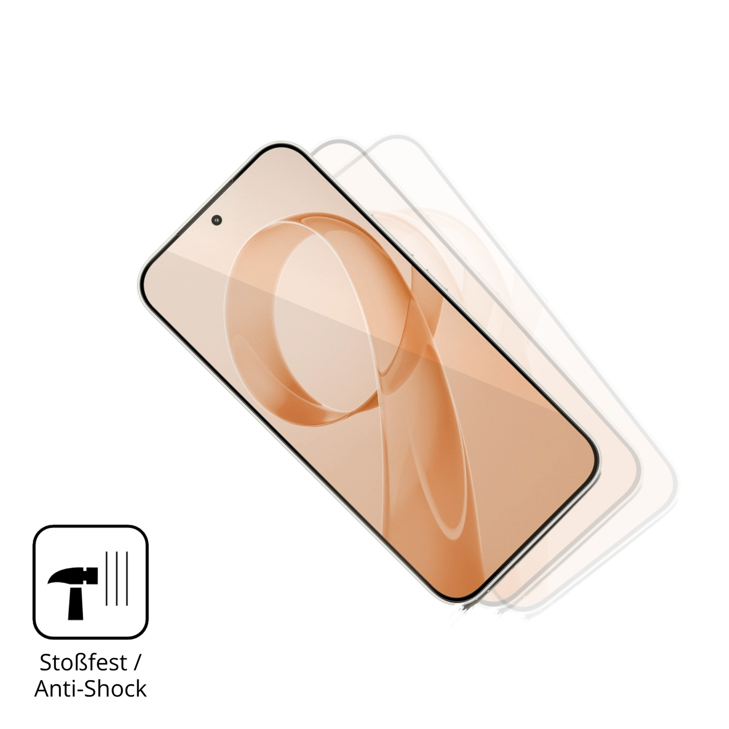 Schutz gegen Kratzer auf dem xiaomiredmi k90 Glas durch Schlüssel, Stöße gegen die Tischkante oder Stürze