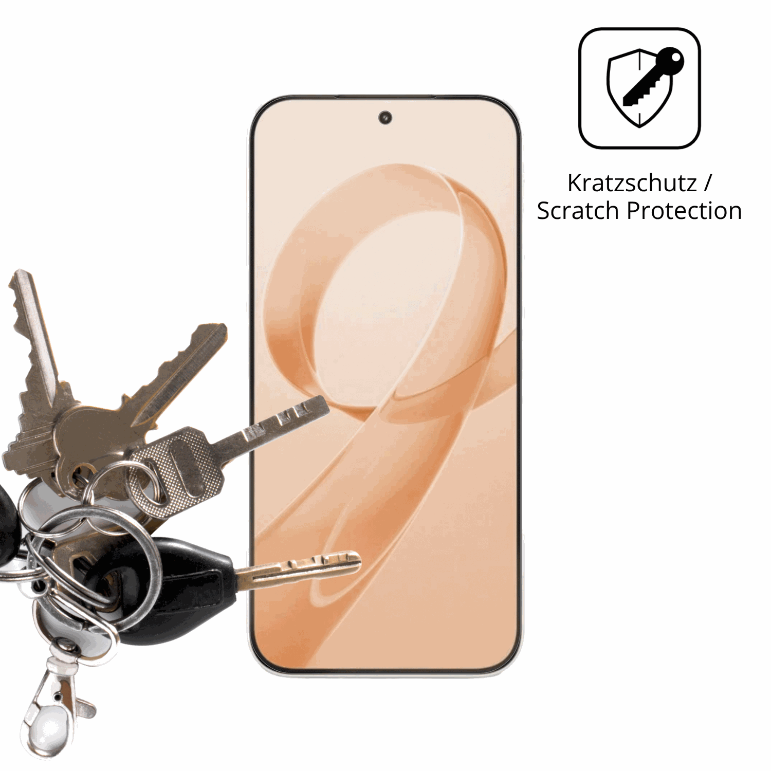 Schutz gegen Kratzer auf dem xiaomiredmi k90 pro max Glas durch Schlüssel oder Ähnliches