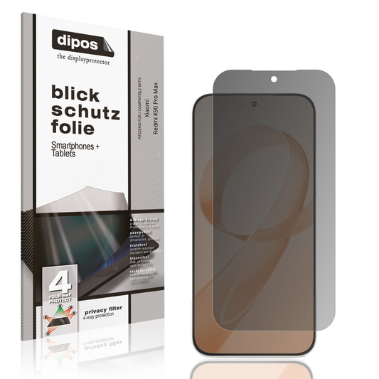 Blickschutzfolie von dipos passend für xiaomiredmi k90 pro max, präziser Zuschnitt und blasenfrei montiert