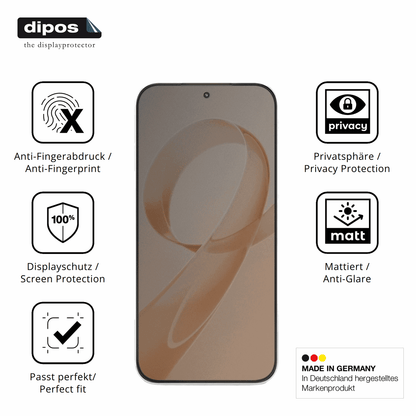 Privatsphäre-Schutz durch Sichtschutz-Folie passend zugeschnitten für xiaomiredmi k90 pro max