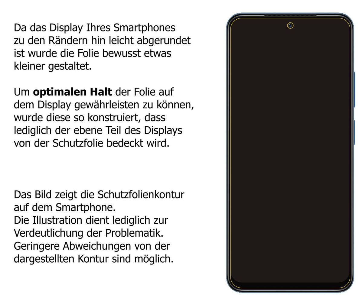 2x 9H Schutzfolie matt für Xiaomi Redmi Note 11S Panzerfolie